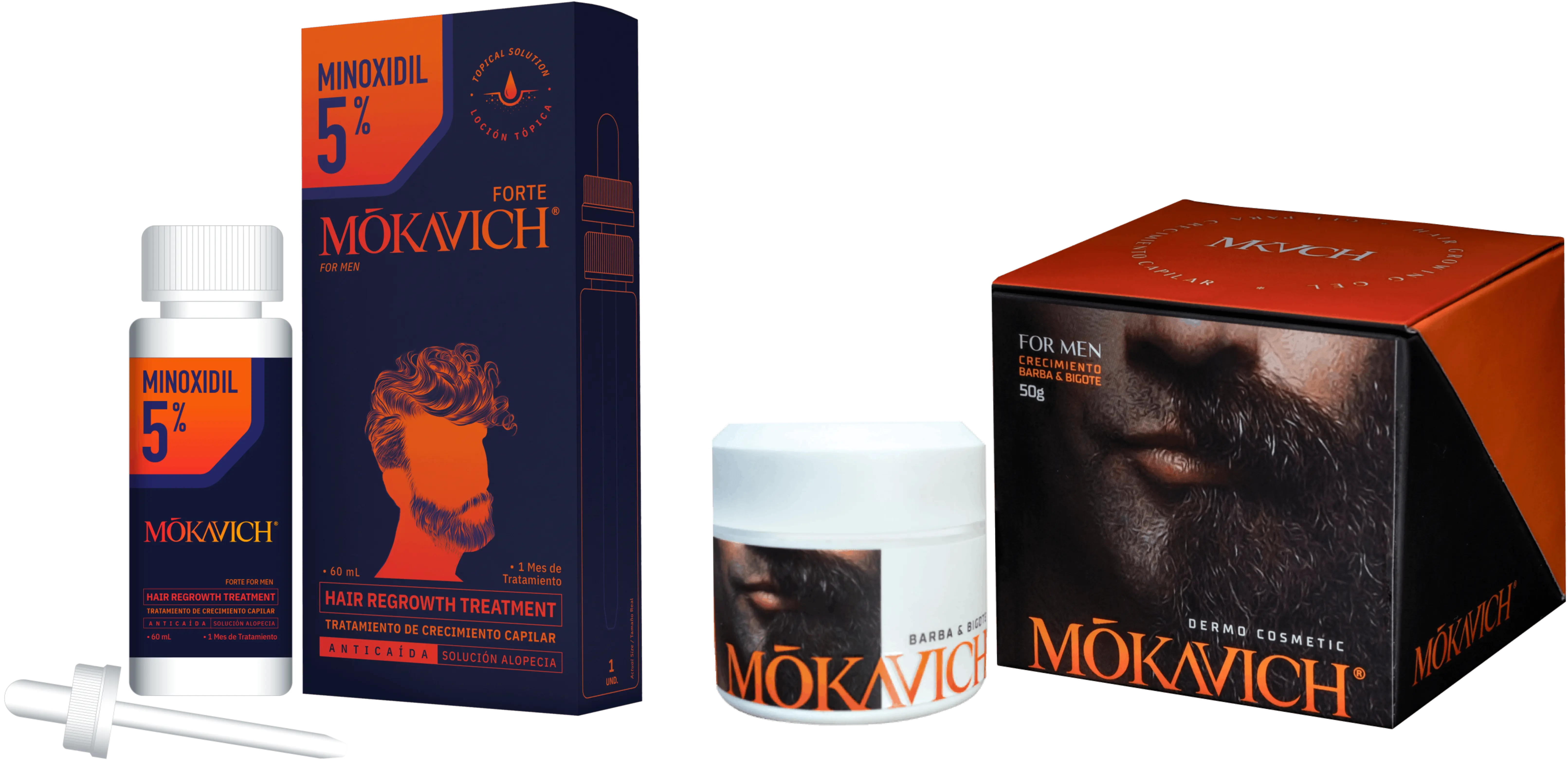 MÓKAVICH Loción y Gel — línea masculina Davaki